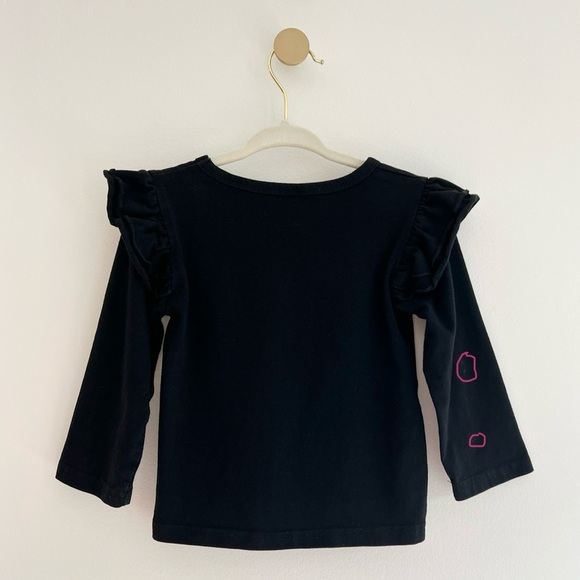 Buffalo Red & Black Plaid Jumper Dress with Black Long Sleeve Top SET - Girls 2T - Picture 4 of 5